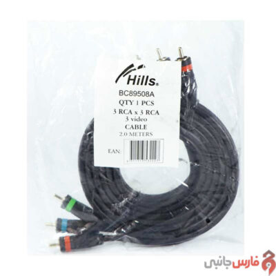 Hills-BC89508A-2m-RCA-3-to-3-Cable