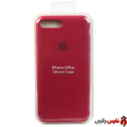 قاب سیلیکونی گل سرخی اپل iPhone 7 Plus/8 Plus
