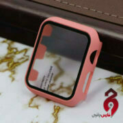 محافظ اپل واچ صورتی + گلس ۴2 میلی متری