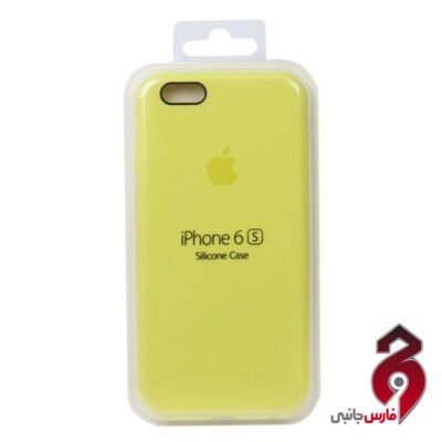 قاب سیلیکونی زیربسته اپل iPhone 6/6s لیمویی روشن