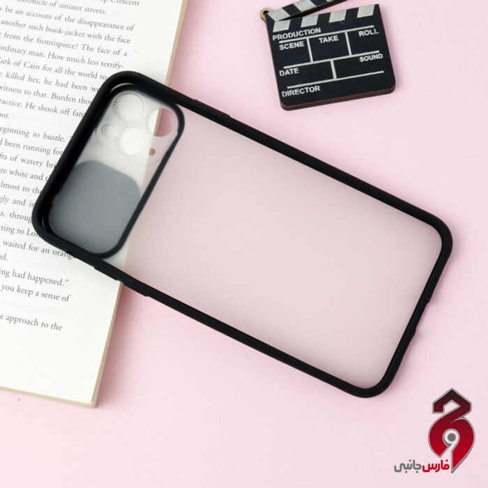 قاب PC مات محافظ لنز دار کشویی iPhone 11 Pro Max مشکی