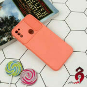 قاب طرح سیلیکونی محافظ لنزدار کشویی سامسونگ A11صورتی