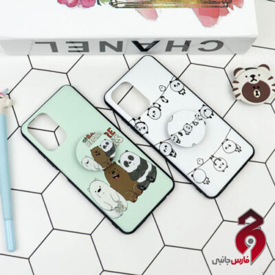 قاب فانتزی برجسته + پاپ سوکت طرح پاندا شیائومی Redmi Note 10 / Note 10s سری D