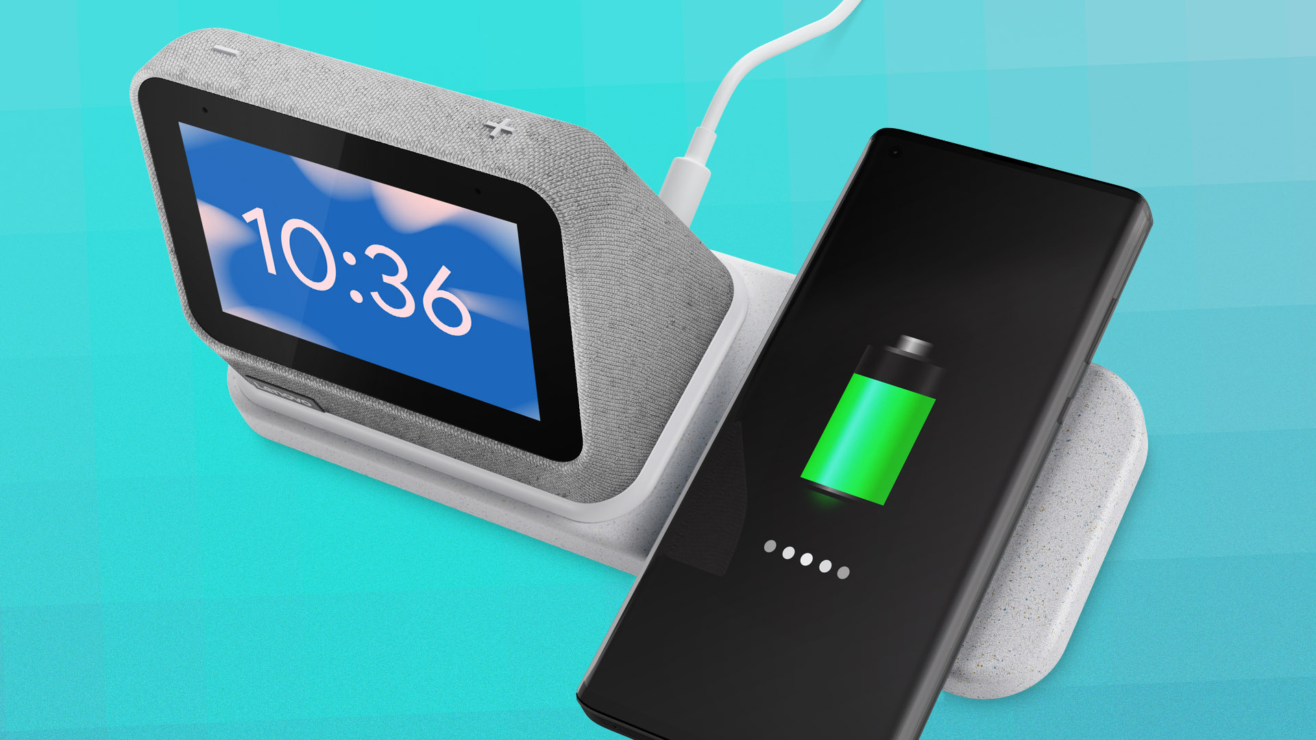 Smart Clock زیبای Lenovo اکنون با یک شارژر بی سیم