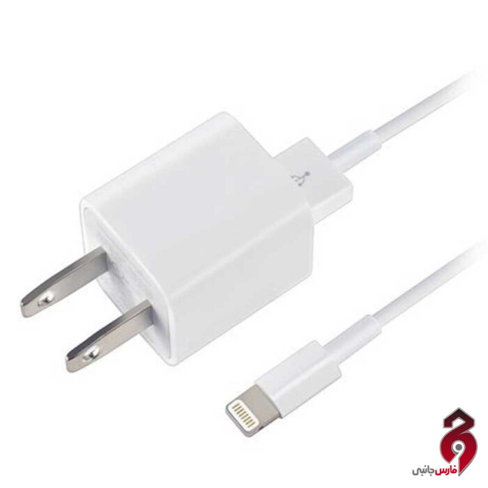 charger-iphone-5w-+-cable-4 شارژر دیواری اورجینال iPhone 5W + کابل آیفونی - Image 4