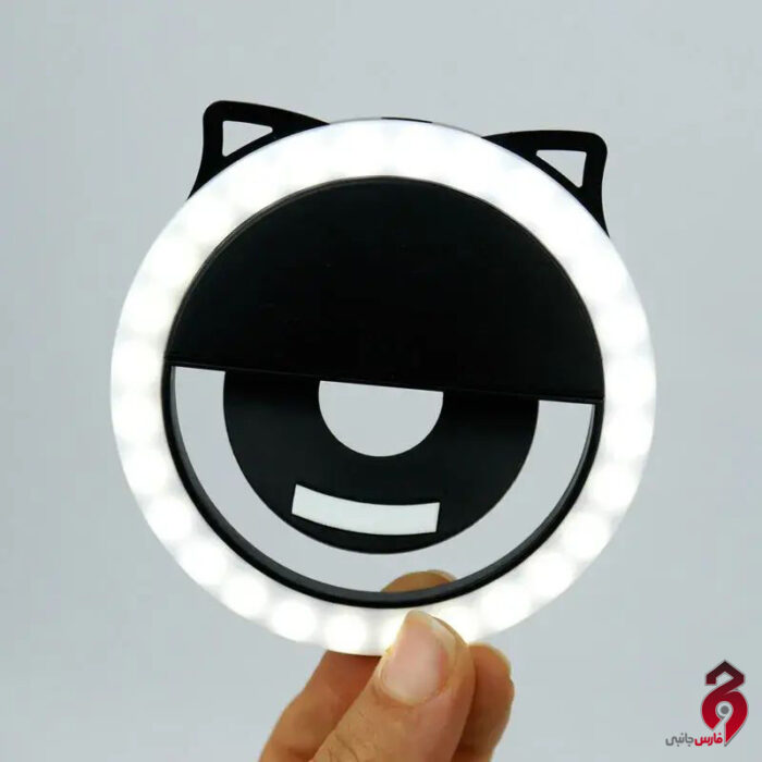 رینگ لایت سلفی خرگوشی مشکی - Image 2