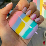 کاور ایرپاد اپل 2 / 1 series رنگین کمانی سیلیکونی هفت رنگ سری 1