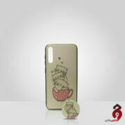 قاب فانتزی برجسته + پاپ سوکت طرح گربه سامسونگ A30s / A50s سری D