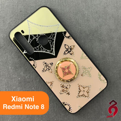 قاب لویی ویتون آینه و نگین + حلقه صورتی شیاومی Redmi Note 8