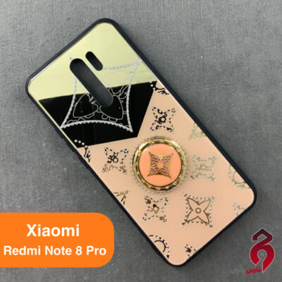 قاب لویی ویتون آینه و نگین + حلقه صورتی شیاومی Redmi Note8 pro