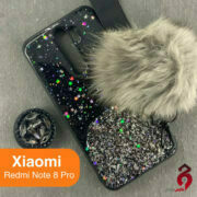 قاب پام پام مشکی + پاپ سوکت دار شیائومی Redmi Note8 pro