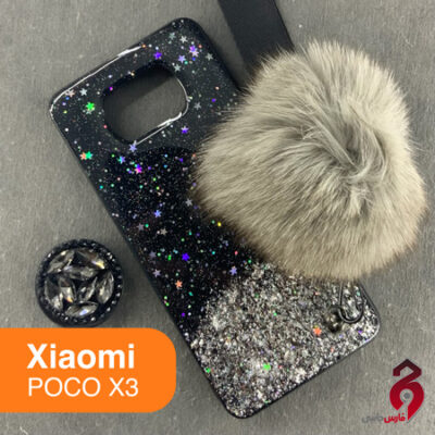 قاب پام پام مشکی + پاپ سوکت دار شیائومی poco x3