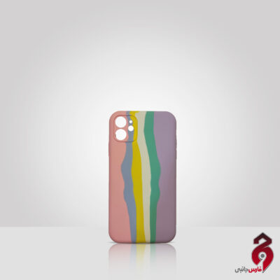 قاب سیلیکونی اورجینال رنگین کمانی محافظ لنزدار iPhone 11 کد2