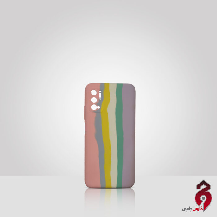 قاب سیلیکونی اورجینال رنگین کمانی محافظ لنزدار شیائومی Redmi Note 10 5G کد2