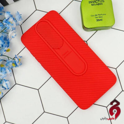 قاب سیلیکونی کبریتی محافظ لنزدار کشویی شیائومی Redmi Note 8 Pro قرمز