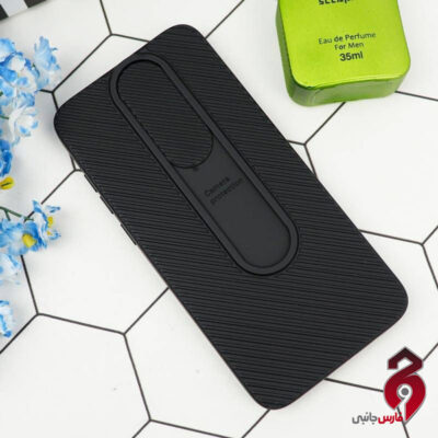 قاب سیلیکونی کبریتی محافظ لنزدار کشویی شیائومی Redmi Note 8 Pro مشکی