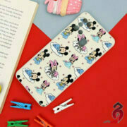 قاب سیلیکونی سفید محافظ لنزدار طرح میکی موس C سامسونگ A21s