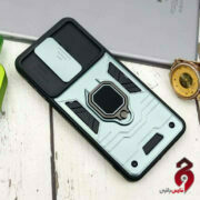 قاب ضد ضربه محافظ لنزدار هولدر دار طرح اصلی بتمن شیائومی Redmi Note 9s و Note 9 Pro سری 2 سبز