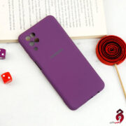 قاب محافظ لنزدار سیلیکونی Highcopy سامسونگ A12 سری 1 بادمجانی