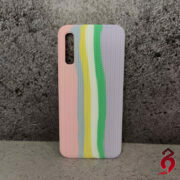 قاب سیلیکونی اورجینال رنگین کمانی طرح بافت سامسونگ Galaxy A50 سری A