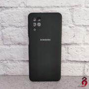 قاب محافظ لنزدار سیلیکونی اصلی زیربسته سامسونگ Galaxy A12 مشکی