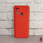 قاب محافظ لنزدار سیلیکونی اصلی زیربسته سامسونگ Galaxy A21s قرمز