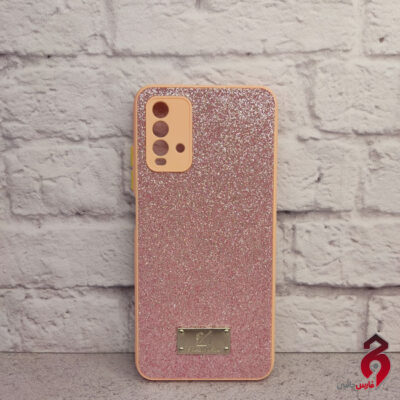 قاب شاینی Swarovski محافظ لنزدار شیائومی Redmi 9T صورتی