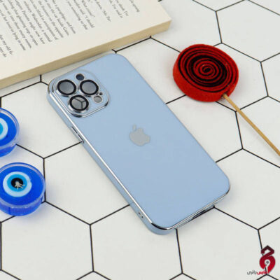 قاب براق My Case محافظ لنزدار اپل iPhone 13 Pro Max فیروزه ای