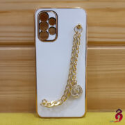 قاب My Case کارتیر زنجیردار سامسونگ A73 سفید