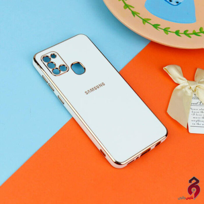 قاب براق My Case High Copy محافظ لنزدار سامسونگ Galaxy A21s سفید