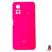 قاب سیلیکونی اصلی اورجینال شیائومی Poco X4 Pro صورتی فسفری
