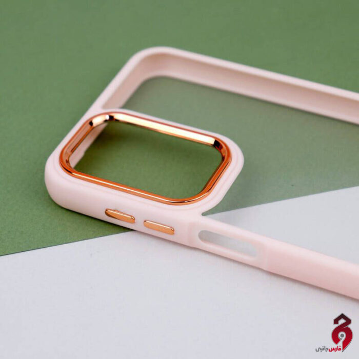 قاب شفاف متال آیرون New Skin سامسونگ A23 صورتی - Image 3