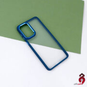 قاب شفاف متال آیرون New Skin سامسونگ A73 آبی