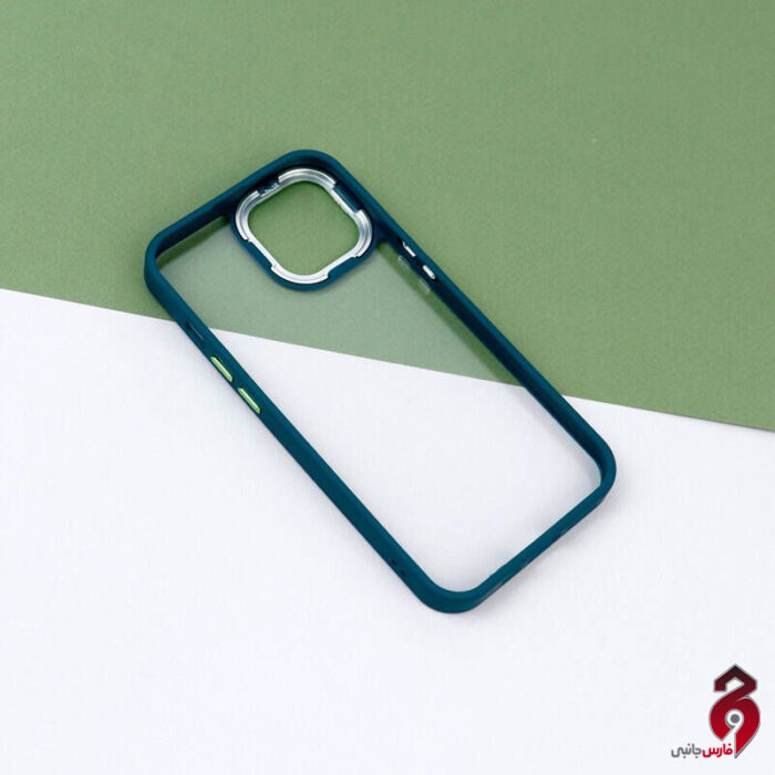 قاب شفاف متال آیرون New Skin اپل iPhone 13 سبز - Image 5