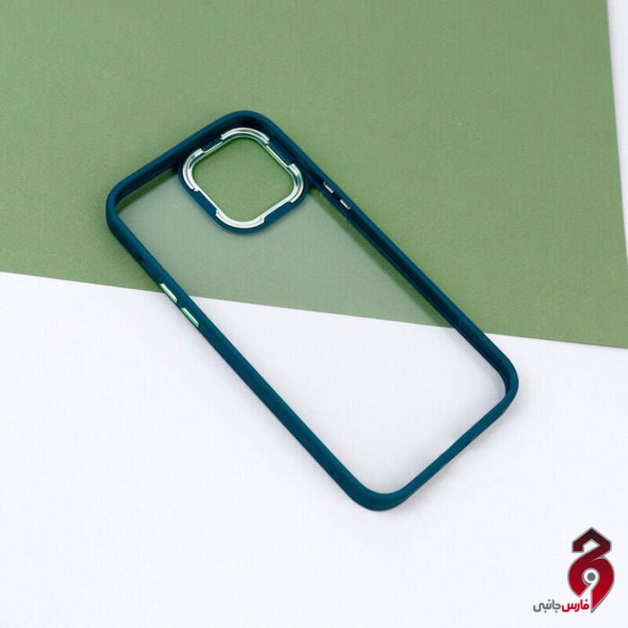 قاب شفاف متال آیرون New Skin اپل iPhone 13 Pro Max سبز - Image 2
