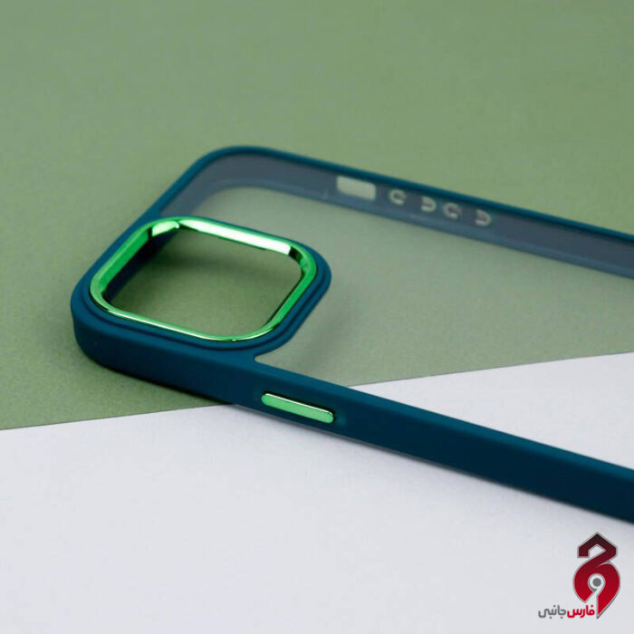 قاب شفاف متال آیرون New Skin اپل iPhone 13 Pro Max سبز - Image 3