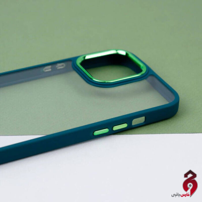 قاب شفاف متال آیرون New Skin اپل iPhone 13 Pro Max سبز - Image 4