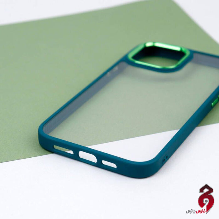 قاب شفاف متال آیرون New Skin اپل iPhone 13 Pro Max سبز - Image 6