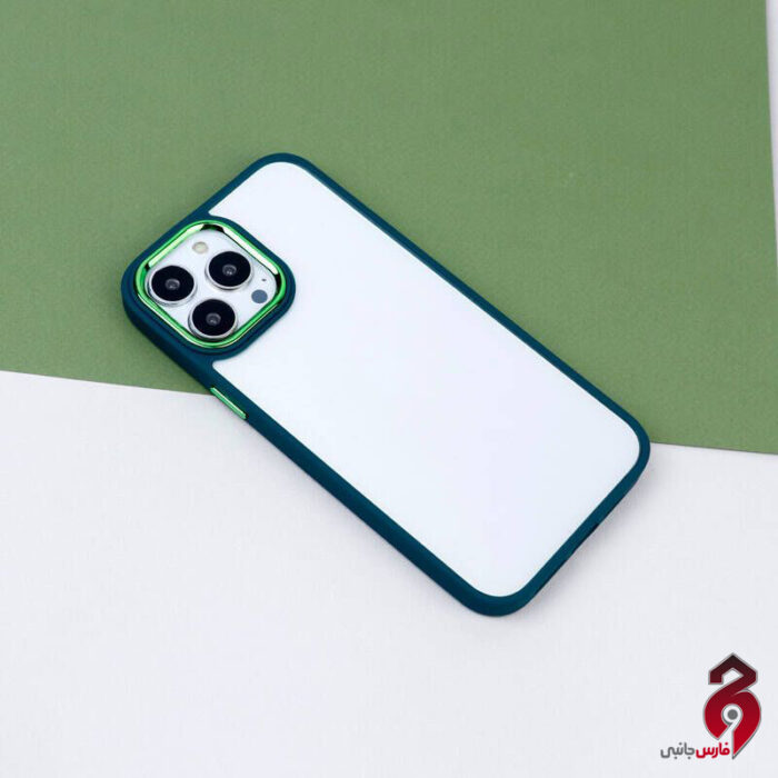 قاب شفاف متال آیرون New Skin اپل iPhone 13 Pro Max سبز - Image 5