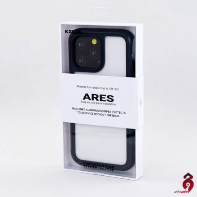 قاب ضد ضربه پشت شفاف Kzdoo Ares آیفون iPhone 14 Pro Max مشکی