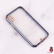 قاب Chrome دور طلایی محافظ لنزدار اپل iPhone X/Xs سرمه ای