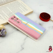 قاب محافظ لنزدار سیلیکونی اورجینال رنگین کمانی سامسونگ S21 Ultra کد2