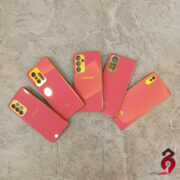 قاب مای کیس My Case پشت هارد براق دور طلایی سامسونگ A33 گلبهی