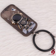 قاب استند آدمکی محافظ لنزدار + آویز دستی آیفون iPhone X مشکی