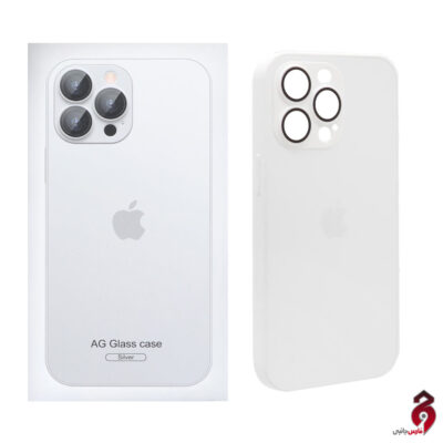 قاب اورجینال محافظ لنز گلس دار AG Glass آیفون iPhone 13 Pro سفید