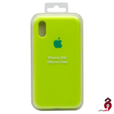 قاب سیلیکونی زیربسته آیفون iPhone X/Xs سبز فسفری