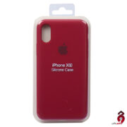 قاب سیلیکونی زیربسته آیفون iPhone X/Xs قرمز تیره