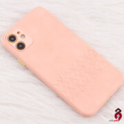 قاب چرمی طرحدار Smartphone محافظ لنزدار آیفون iPhone 11 صورتی