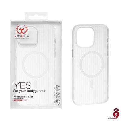 قاب اورجینال Yoshita کرکره ای Magsafe آیفون iPhone 13 Pro Max سفید