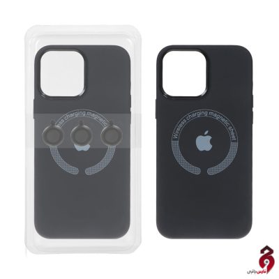 قاب سیلیکونی اورجینال Magsafe با ست محافظ لنز رینگی آیفون iPhone 12 Pro